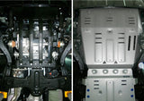 Volkswagen Amarok 2010–2021 radiator and engine skid plate before and after view