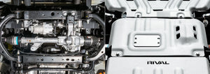 Volkswagen Amarok 2023 engine skid plate before and after comparison