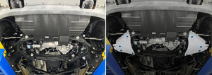 Volkswagen Amarok 2023 lower control arm skid plate before and after