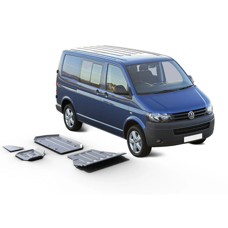 VW Transporter T5 and T6 full skid plate protection kit for off-road underbody protection