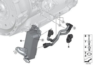 ZF 8HP transmission oil cooler 17218570062 – angle view 2
